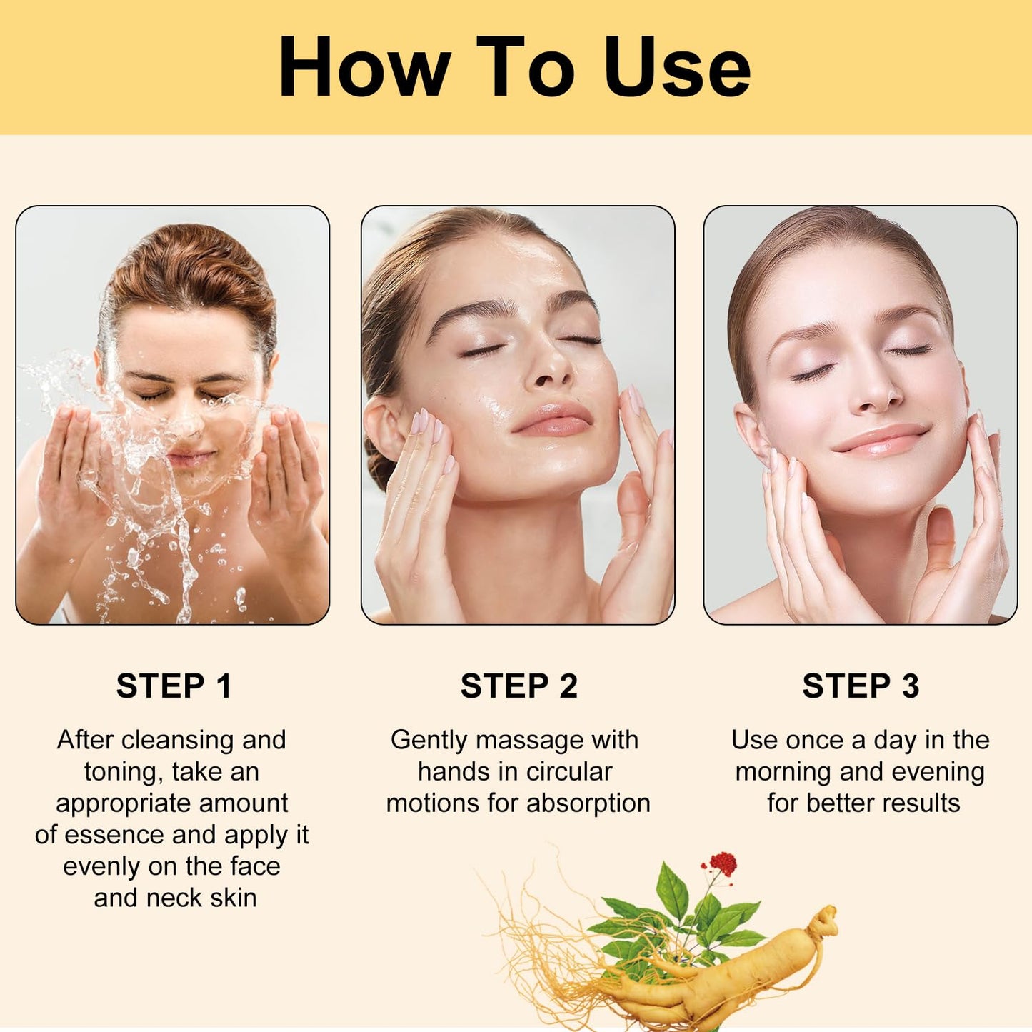 Ginseng Extract Liquid, Ginseng Peptide anti Aging Serum, Ginseng anti Wrinkle Serum,Ginseng Extract Anti-Wrinkle Original Serum Oil, Ginseng Serum for Tightening Sagging Skin Reduce Fine Lines (2PCS)