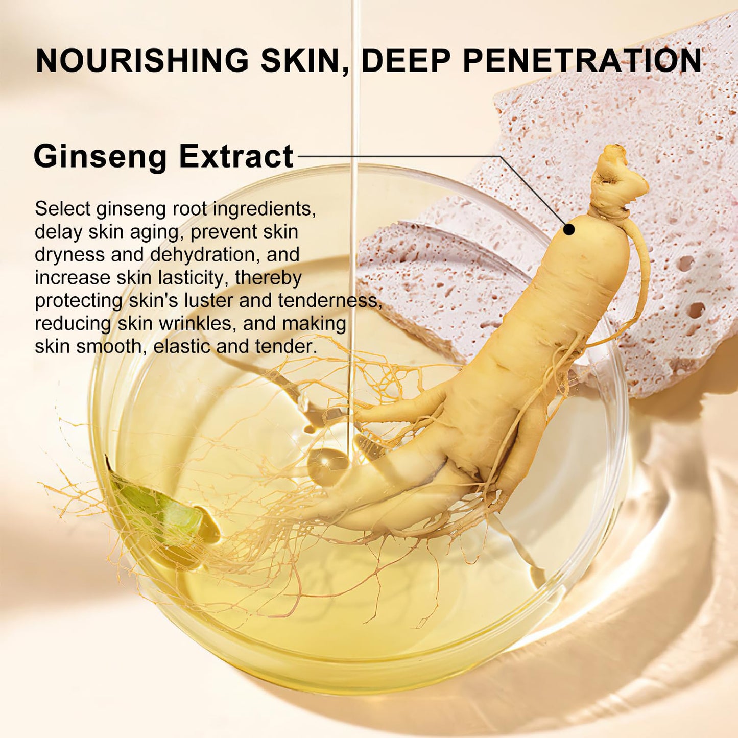 Ginseng Extract Liquid, Ginseng Peptide anti Aging Serum, Ginseng anti Wrinkle Serum,Ginseng Extract Anti-Wrinkle Original Serum Oil, Ginseng Serum for Tightening Sagging Skin Reduce Fine Lines (2PCS)