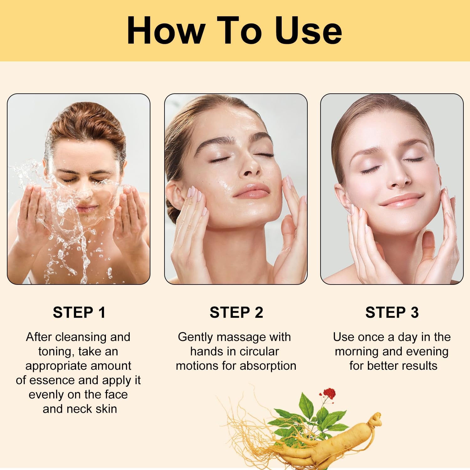 Ginseng Extract Liquid, Ginseng Peptide anti Aging Serum, Ginseng anti Wrinkle Serum,Ginseng Extract Anti-Wrinkle Original Serum Oil, Ginseng Serum for Tightening Sagging Skin Reduce Fine Lines (2PCS)