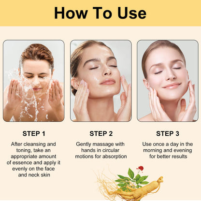 Ginseng Extract Liquid, Ginseng Peptide anti Aging Serum, Ginseng anti Wrinkle Serum,Ginseng Extract Anti-Wrinkle Original Serum Oil, Ginseng Serum for Tightening Sagging Skin Reduce Fine Lines (2PCS)